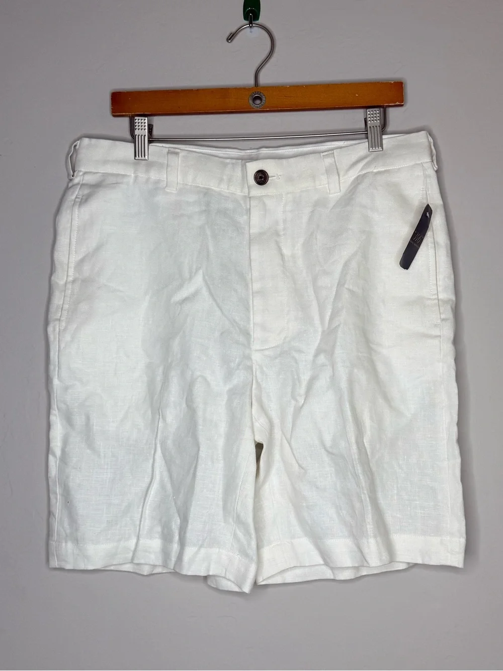 Brooks Brothers 346 men’s white 100% linen shorts nwt size 34